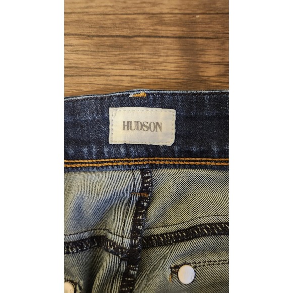 Hudson Womens Collin Flap Pocket Skinny Jeans Medium Wash 29 Denim British Flag - Picture 4 of 9